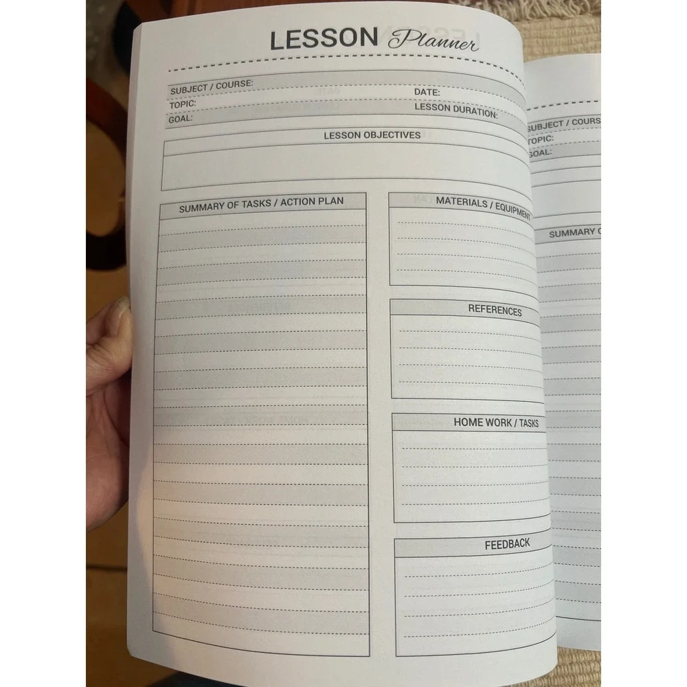 Lesson Plan Book Teacher Planner 108 Pages 8x11.5 Softcover Academic‎ Organizer